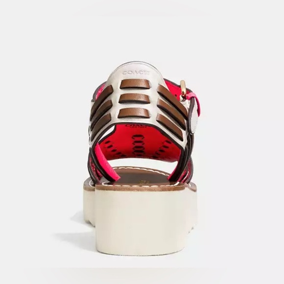 Rare Coach Putnam Huarache Leather Platform Sandals Legacy size 9 - Picture 4 of 13